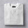 Solid White Round Neck Half Sleeves T-Shirt