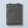 Solid Grey Round Neck Half Sleeves T-Shirt